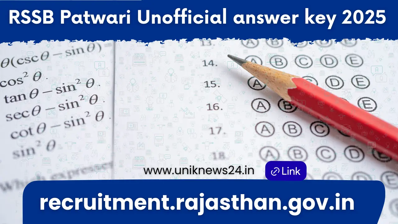 RSSB Patwari Unofficial answer key 2025, Check Here शिफ्ट खत्म होते ही यहाँ देखें और डाउनलोड करें!
