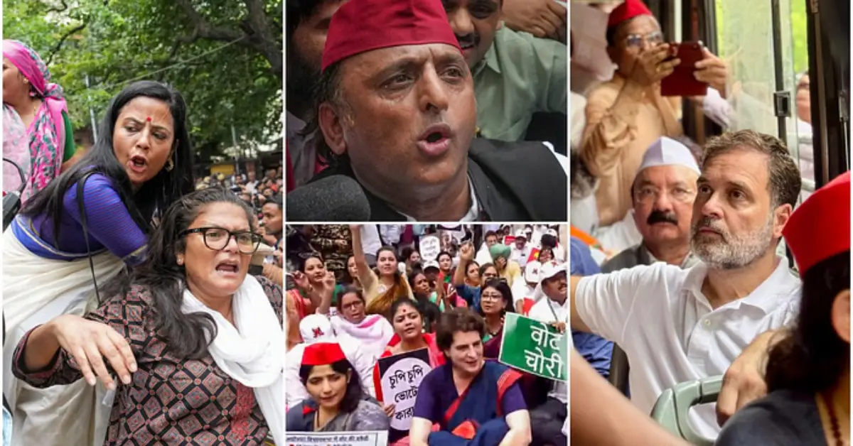 विपक्ष का हल्लबोल - फोटो : PTI