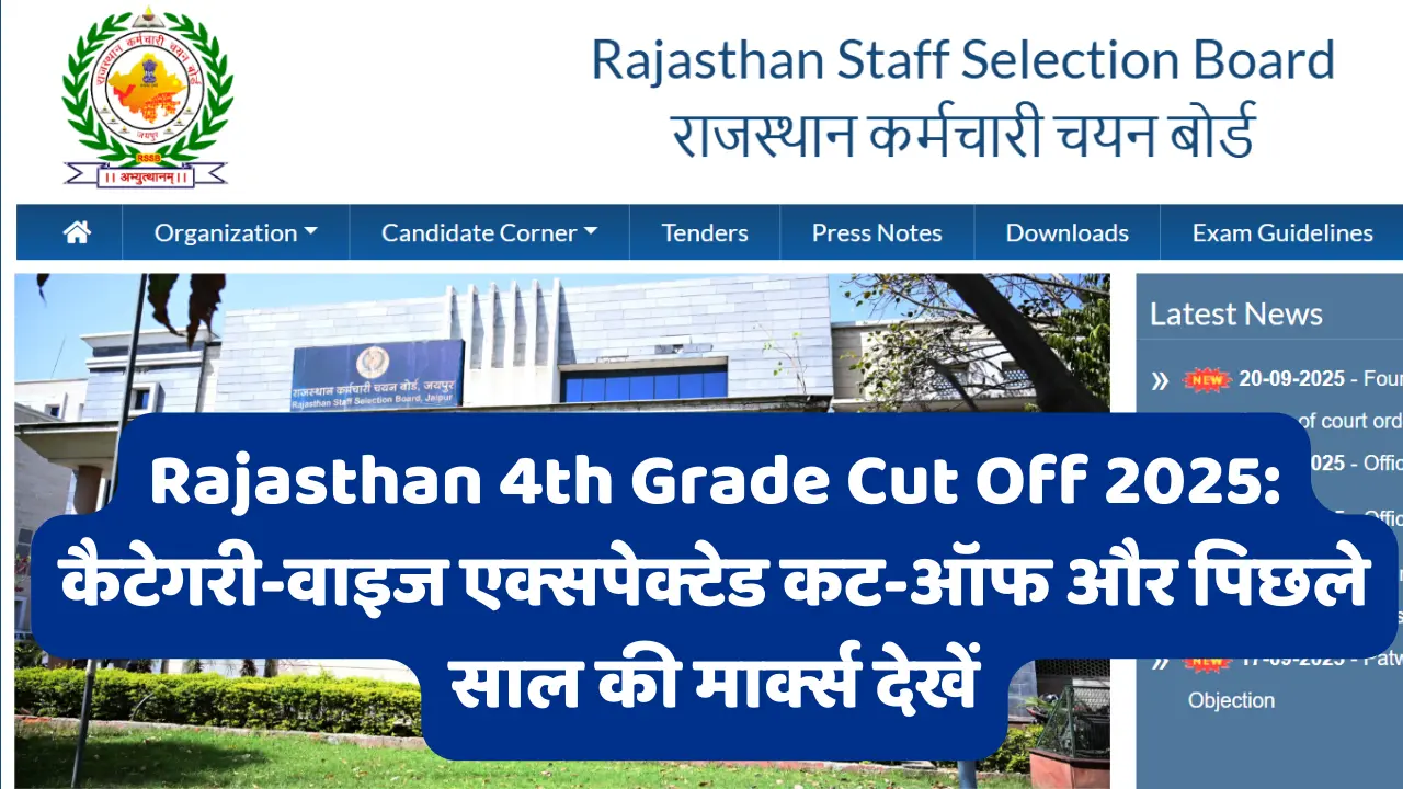 Rajasthan 4th Grade Cut Off 2025: कैटेगरी-वाइज एक्सपेक्टेड कट-ऑफ और पिछले साल की मार्क्स देखें