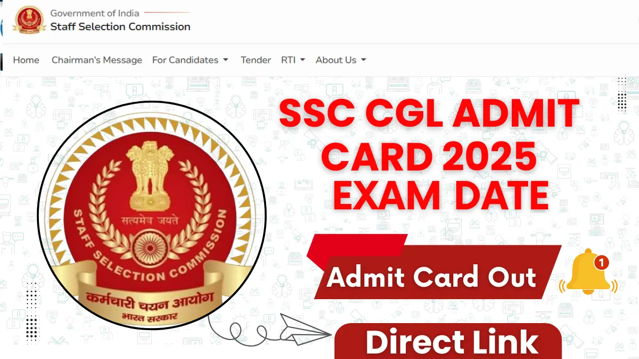 SSC CGL Admit Card 2025: 10 सितंबर से डाउनलोड शुरू! एग्जाम डेट, सिटी स्लिप और डायरेक्ट लिंक अंदर