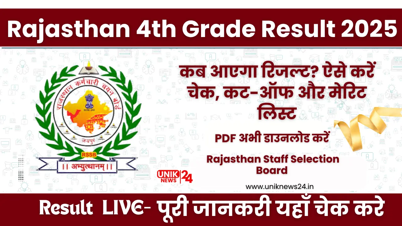 Rajasthan 4th Grade Result 2025: कब आएगा रिजल्ट? ऐसे करें चेक, कट-ऑफ और मेरिट लिस्ट