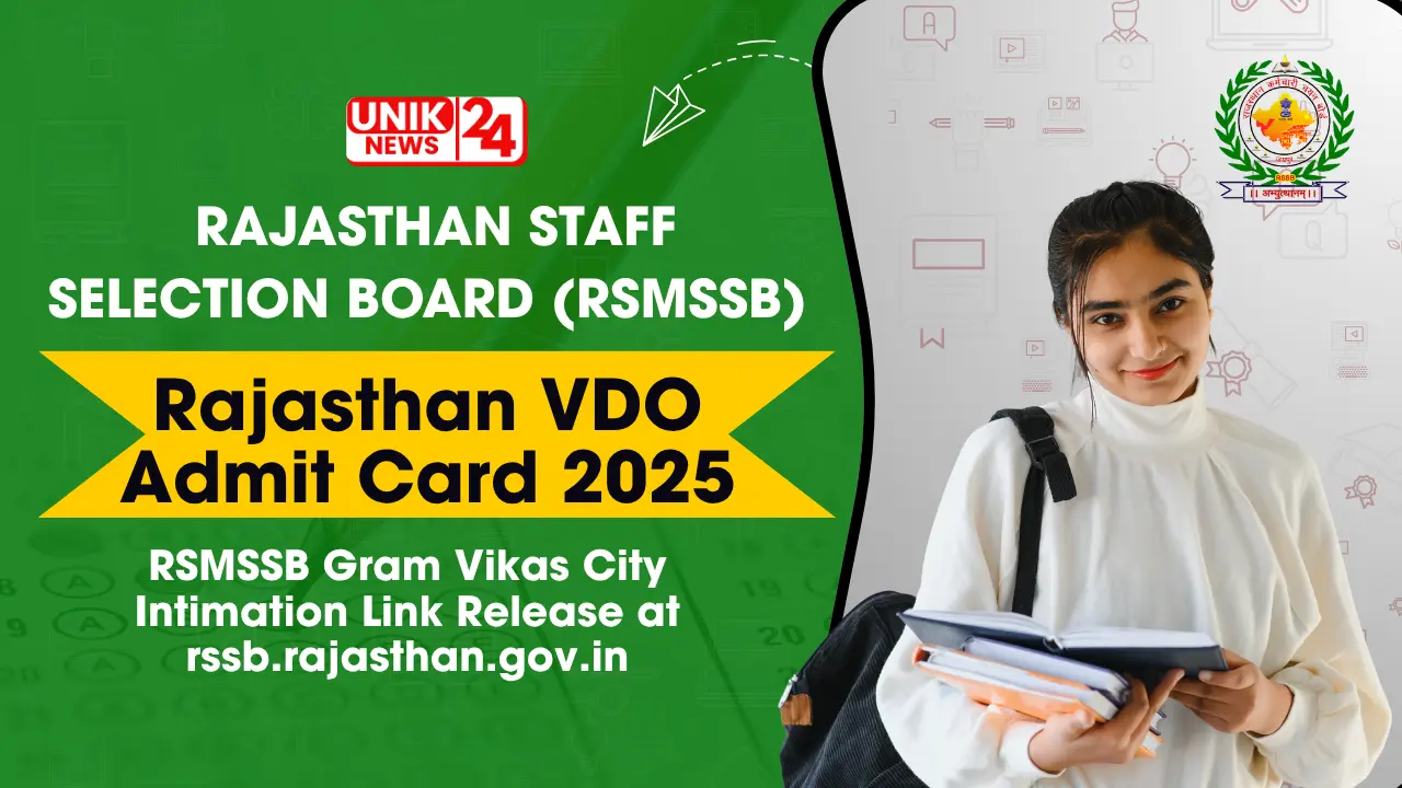 RSSB VDO Admit Card 2025 | RSMSSB Gram Vikas Adhikari Hall Ticket Download